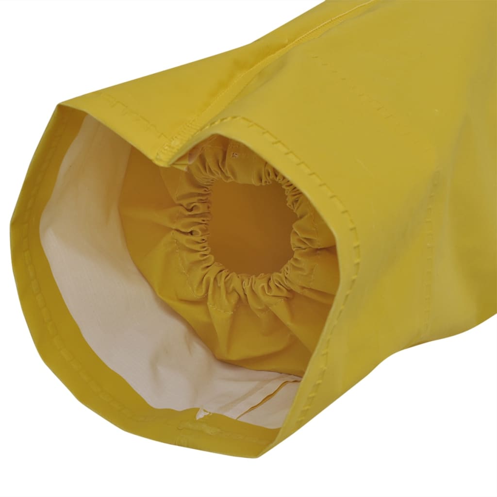 Waterproof Heavy-duty 2-piece Rain Suit with Hood Yellow M