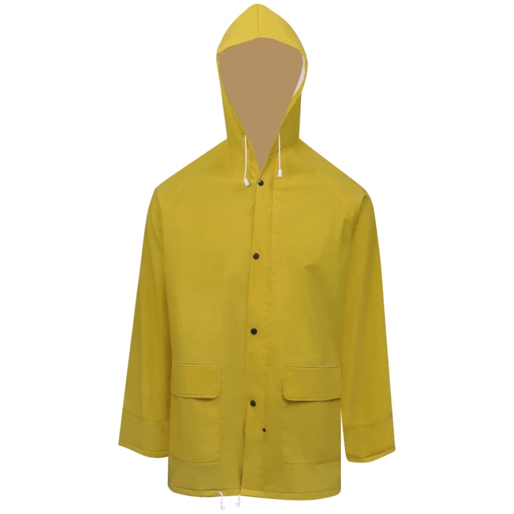 Waterproof Heavy-duty 2-piece Rain Suit with Hood Yellow XL