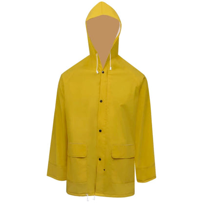 Waterproof Heavy-duty 2-piece Rain Suit with Hood Yellow XL