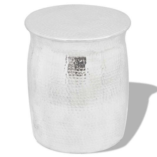 Side Table | Silver | Aluminium | Decorative Inlays