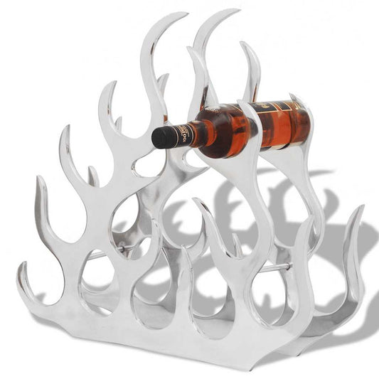 Wine Stand for 11 Bottles Silver Aluminium