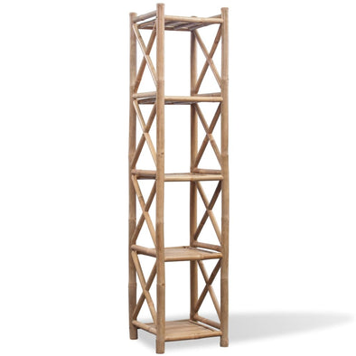 5-Tier Bamboo Shelf Square