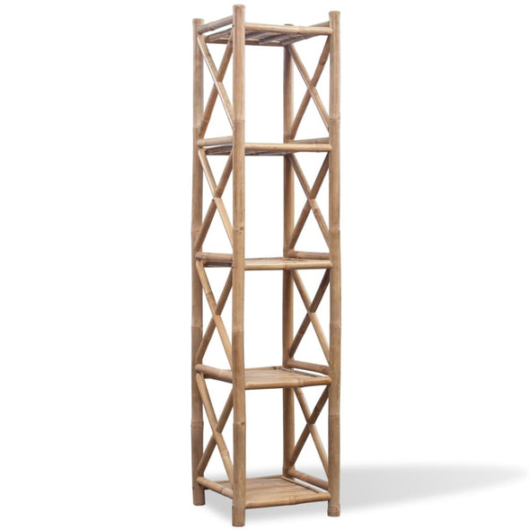 5-Tier Bamboo Shelf Square