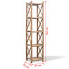 5-Tier Bamboo Shelf Square