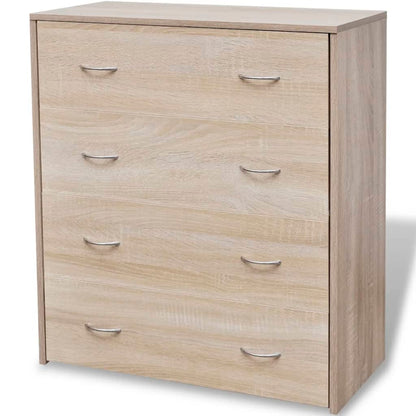 Sideboard with 4 Drawers 60x30.5x71 cm Oak Colour