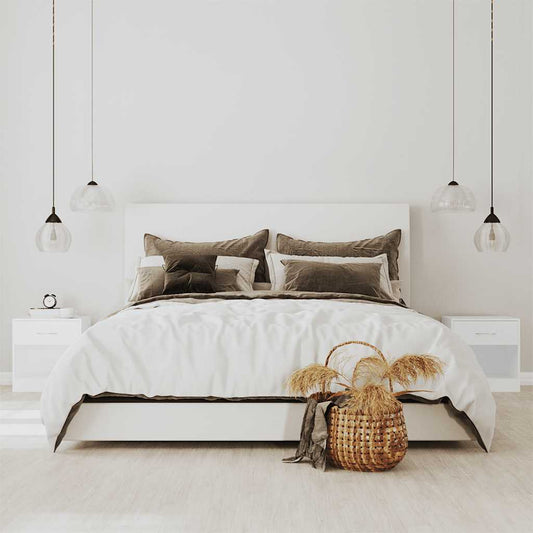 Bedside Cabinet | Set of 2 | White | Engineered Wood, MDF | Medium