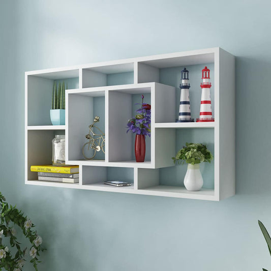 Wall Shelf | White | Melamine faced Engineered wood | Medium | Wall Shelf