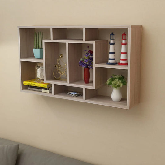 Wall Shelf | Oak | Melamine faced Engineered wood | 85 cm wide