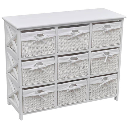 Storage Cabinet | White | MDF, Paulownia wood, Cotton, Polyester | Medium