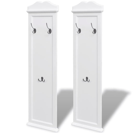 Coat Rack | White | MDF and solid fir wood | Medium | Stylish Design