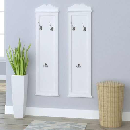 Coat Rack | White | MDF and solid fir wood | Medium | Stylish Design