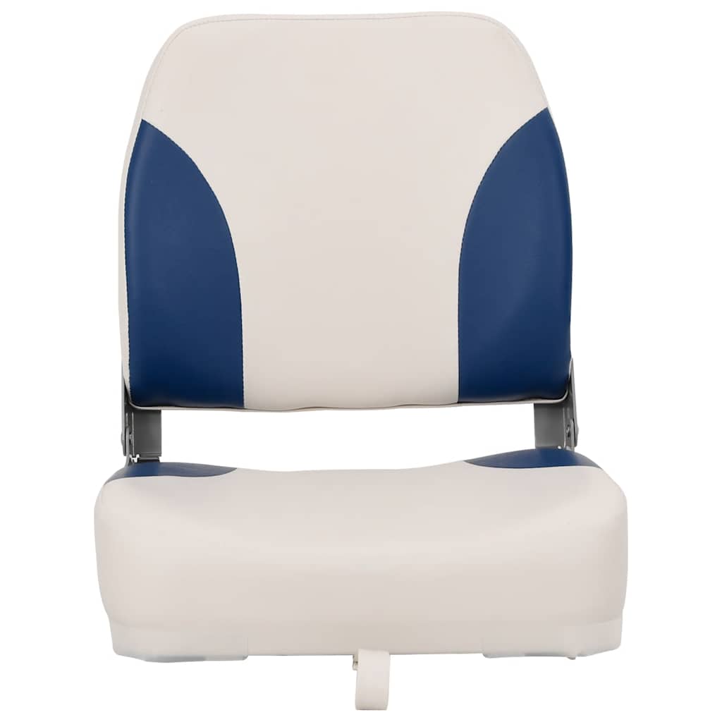 Foldable Boat Seat 1 Set with Blue-white Pillow