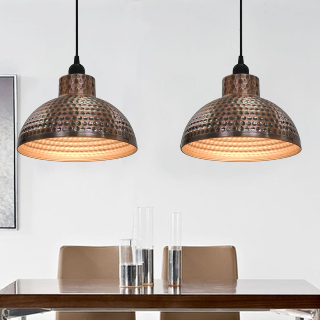 Ceiling Lamps 2 pcs Semi-spherical Copper Colour