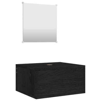 Bathroom Furniture Set | Black | Engineered wood | Compact