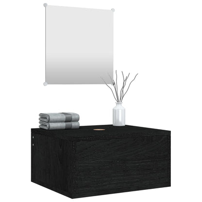 Bathroom Furniture Set | Black | Engineered wood | Compact