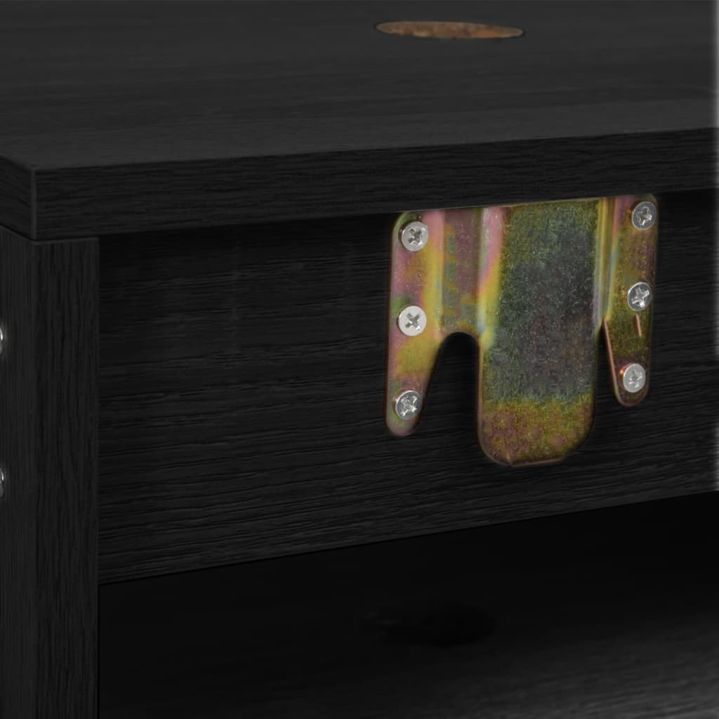 Bathroom Furniture Set | Black | Engineered wood | Compact