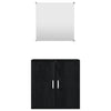 2 Piece Bathroom Furniture Set Black Engineered Wood