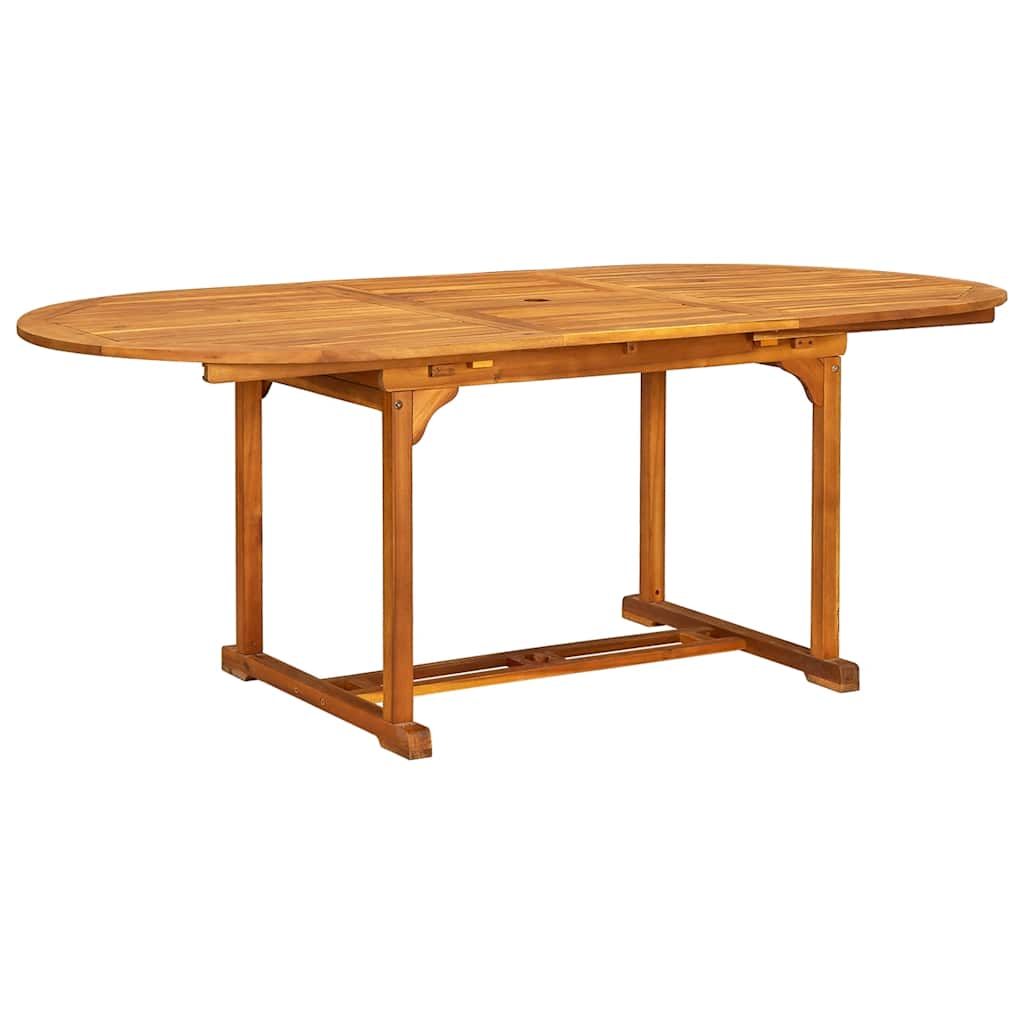 7 Piece Patio Dining Set Solid Acacia Wood
