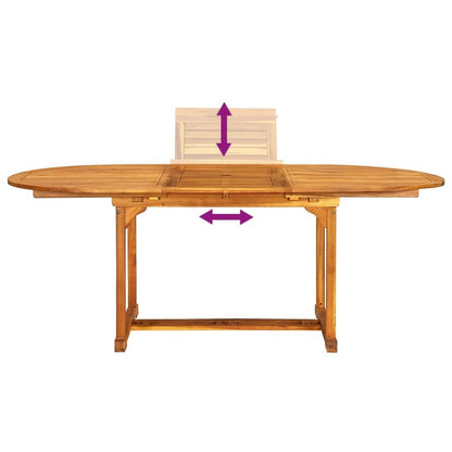 7 Piece Patio Dining Set Solid Acacia Wood