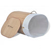 Bamboo Laundry Bin Oval Natural
