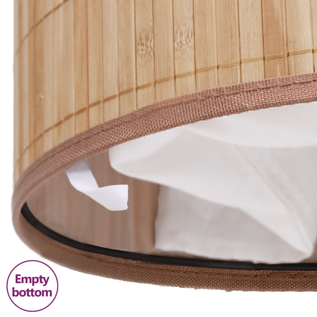 Bamboo Laundry Bin Oval Natural