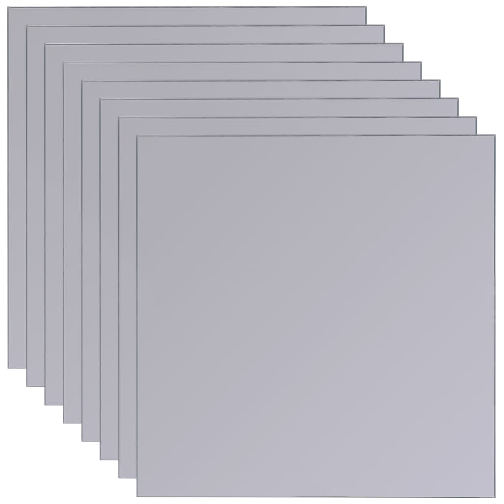 Frameless Mirror Tiles Glass 8 pcs 8.1