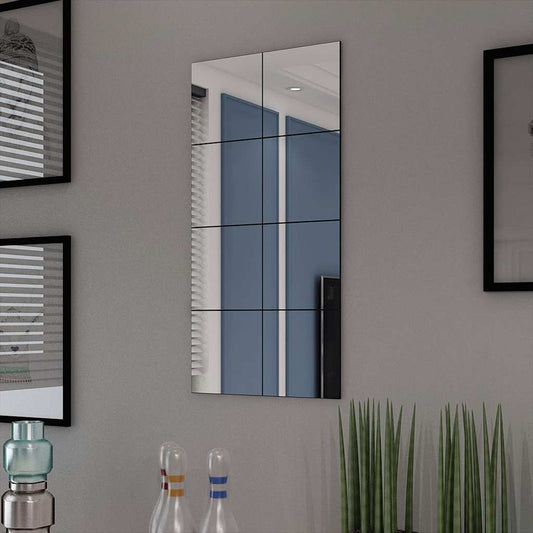 Mirror Tile | Set of 8 | High-quality glass | Small | Decorative Inlays