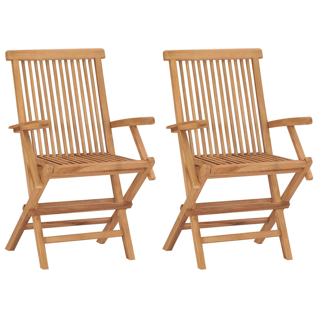 Garden Chair | Set of 2 | Teak | Solid Teak Wood | Standard | Foldable