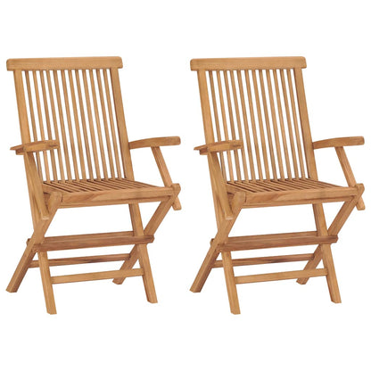 Garden Chair | Set of 2 | Teak | Solid Teak Wood | Standard | Foldable
