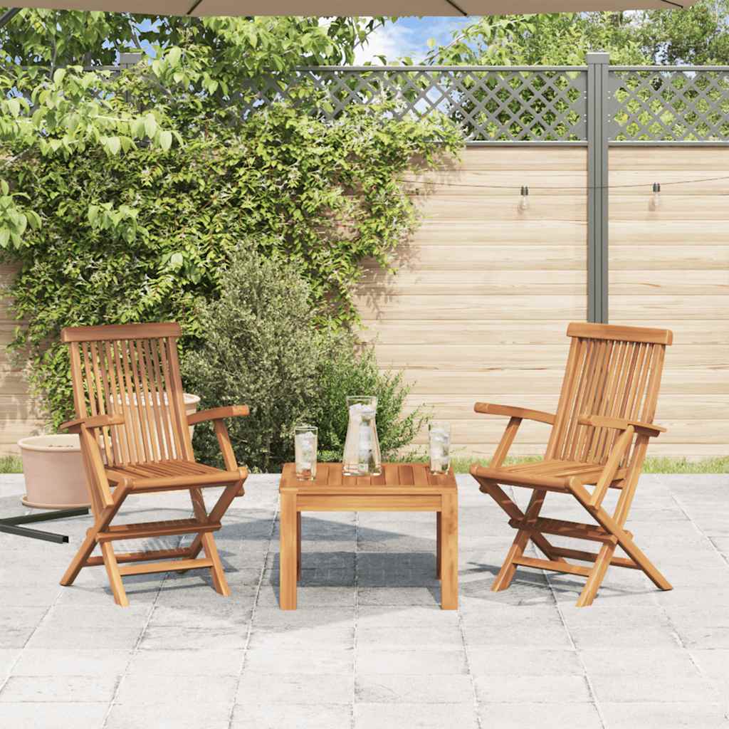 Garden Chair | Set of 2 | Teak | Solid Teak Wood | Standard | Foldable