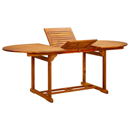 Garden Table (150-200)x100x75 cm Solid Acacia Wood