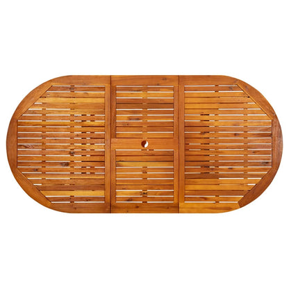 Garden Table (150-200)x100x75 cm Solid Acacia Wood