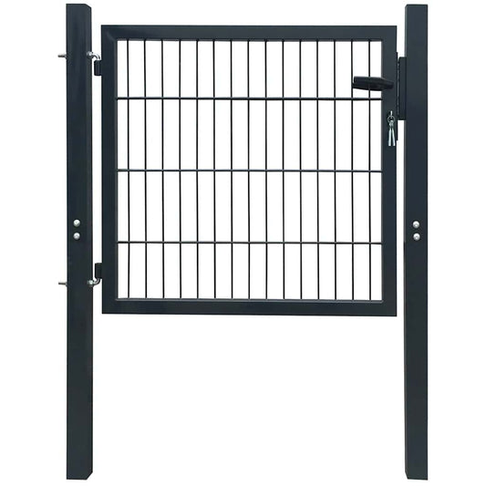 Fence Gate Steel Anthracite 100x100 cm