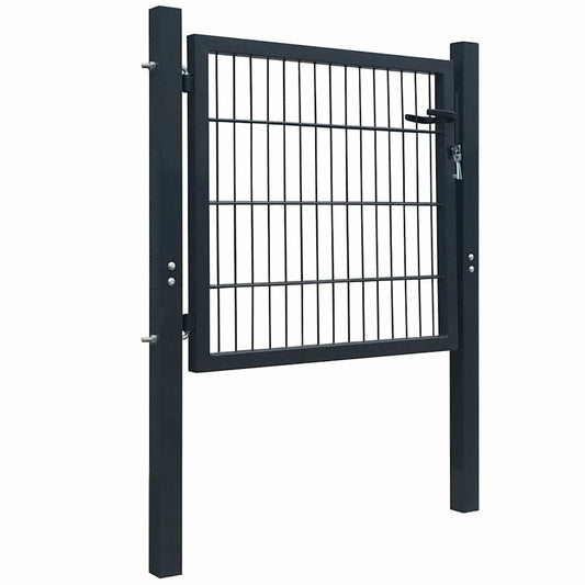 Fence Gate Steel Anthracite 100x100 cm