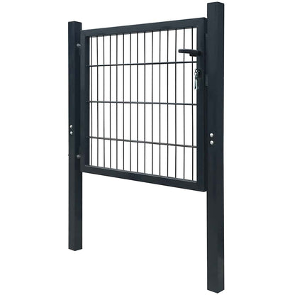 Fence Gate Steel Anthracite 100x100 cm