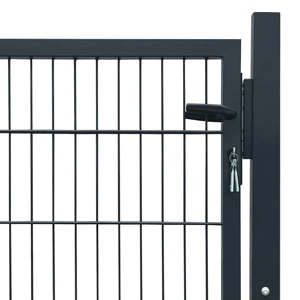 Fence Gate Steel Anthracite 100x100 cm