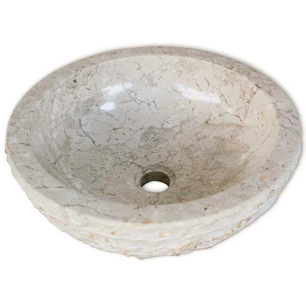Basin Marble 40 cm Cream