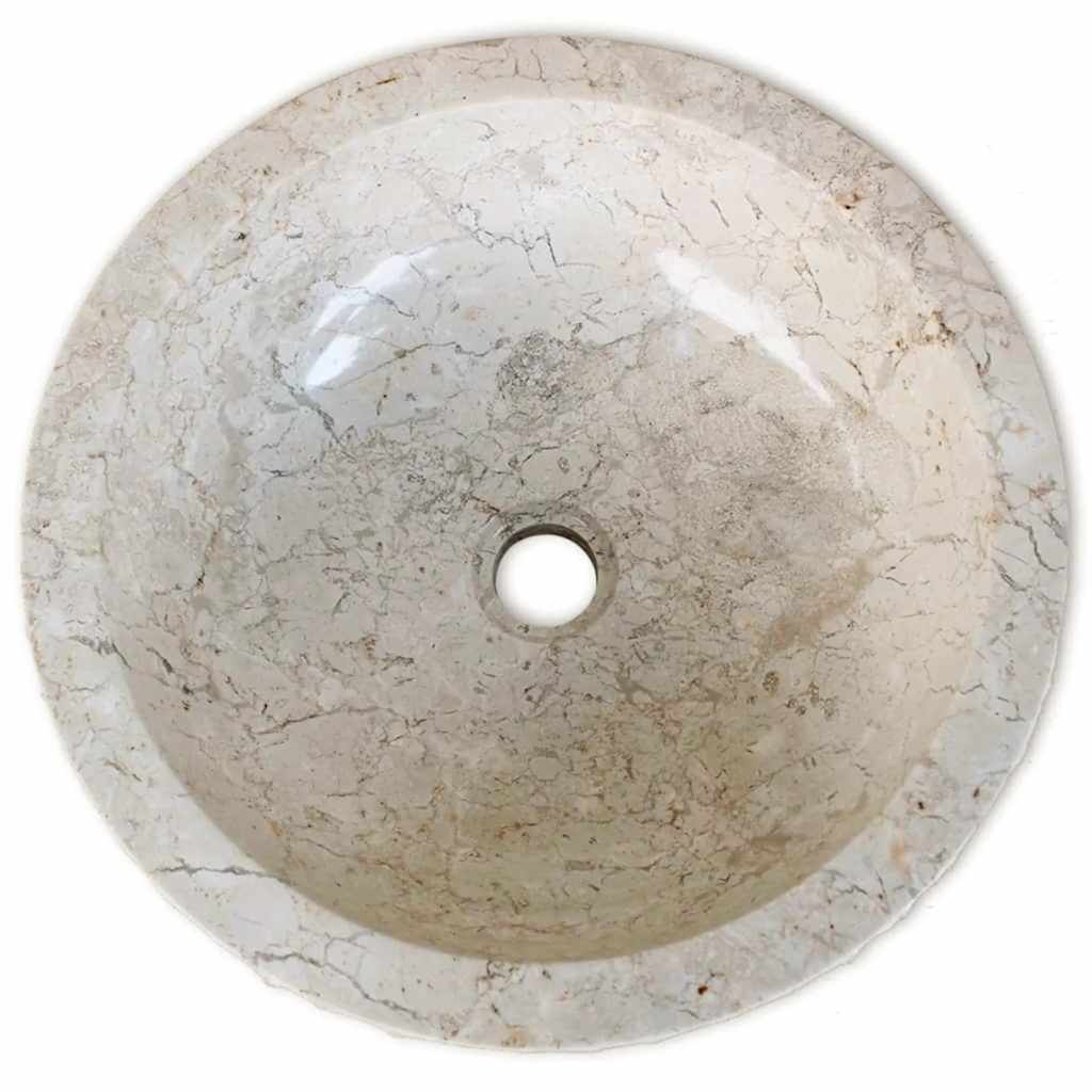 Basin Marble 40 cm Cream