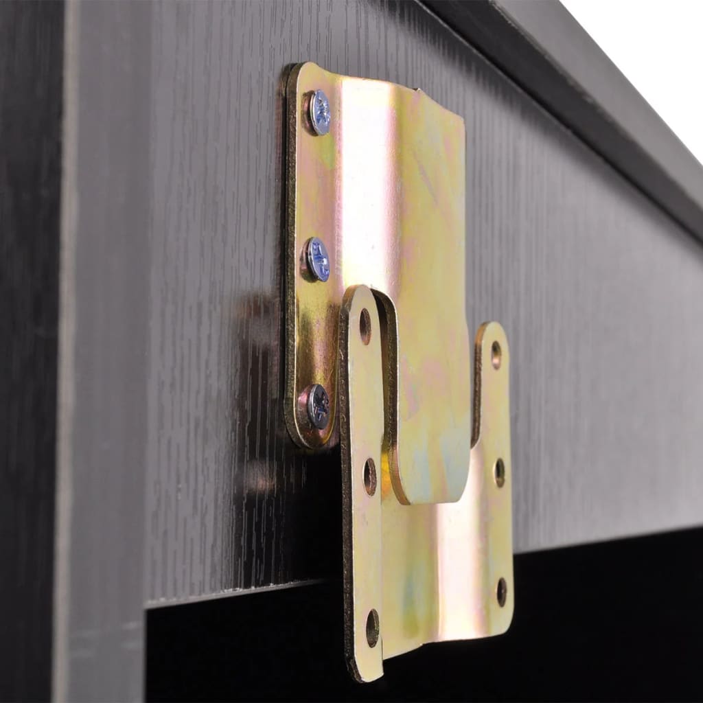 Bathroom Cabinet | Black and White | Engineered wood, Ceramic | Compact