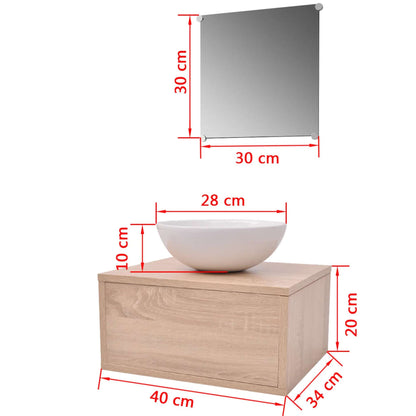 Bathroom Cabinet | Beige | Engineered wood | Compact |  Minimalistic