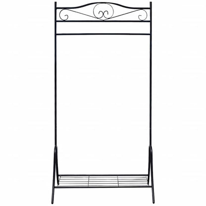 Clothing Rack | Black | Steel | 174 cm height, 90 cm length