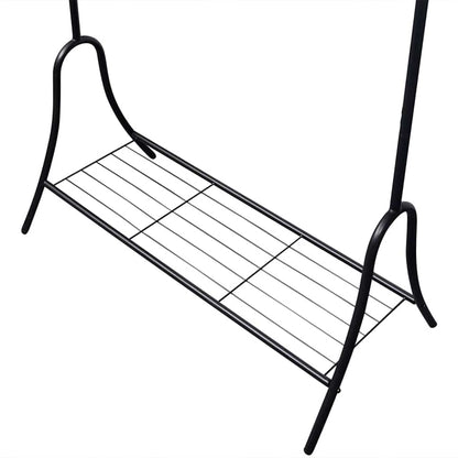 Clothing Rack | Black | Steel | 174 cm height, 90 cm length
