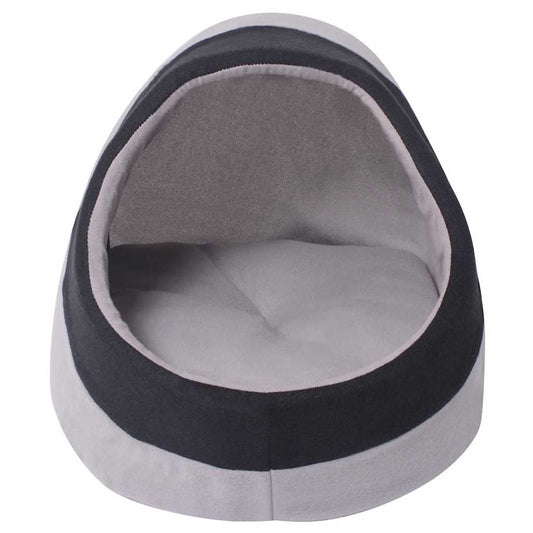 Cat Bed | Grey and Black | Polyester fleece | L | Cat Bed | Cubic