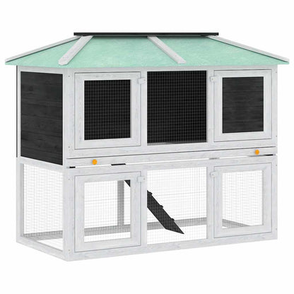 Animal Rabbit Cage Double Floor Wood