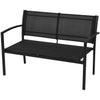 4 Piece Garden Lounge Set Textilene Black