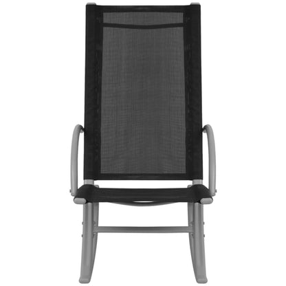 Garden Rocking Chairs 2 pcs Steel and Textilene Black