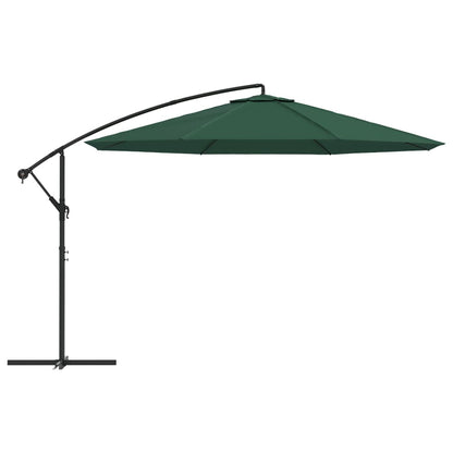 Cantilever Garden Parasol | Solid green | Polyester canopy | Large