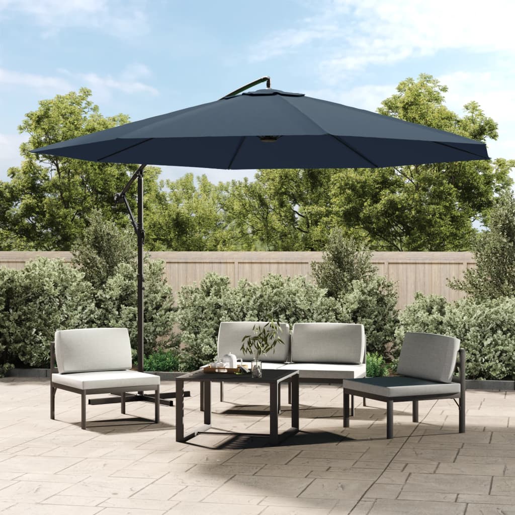 Cantilever Garden Parasol | Bold blue | Polyester | Large