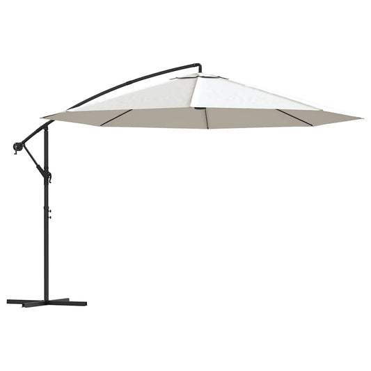 Cantilever Garden Parasol | Sand White | Polyester, Aluminium