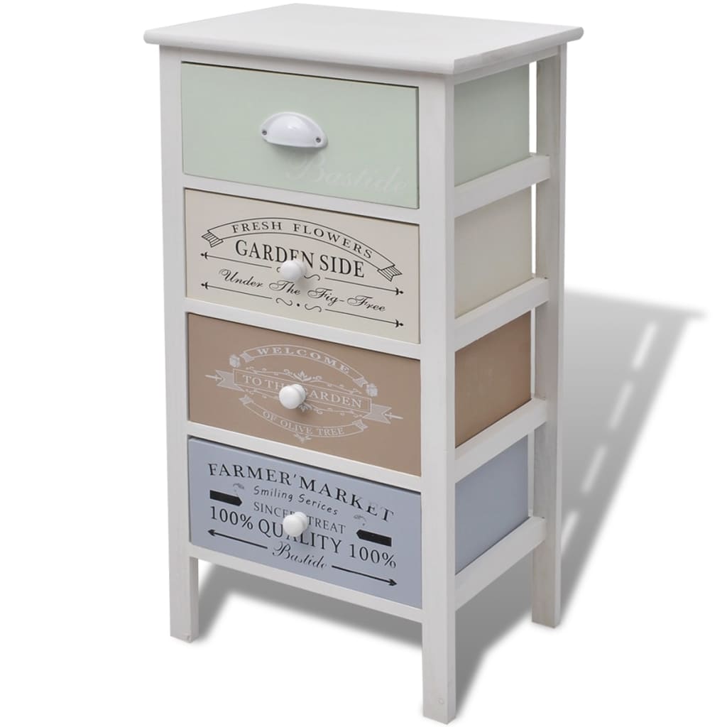 Storage Cabinet | Multicolour | Paulownia wood, Plywood | Compact